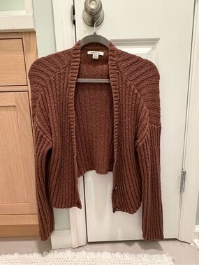 American Eagle Outfitters Ribbed Open-Front Cardigan